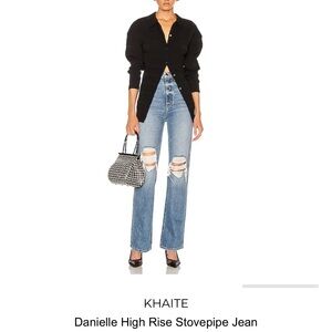Khaite Danielle High Rise Stovepipe Jeans